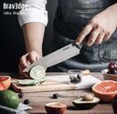 Bộ dao làm bếp chuyên nghiệp 5 món hãng Bravedge ( Amazon Mỹ ) thép không gỉ , có bọc dao - Ảnh 9