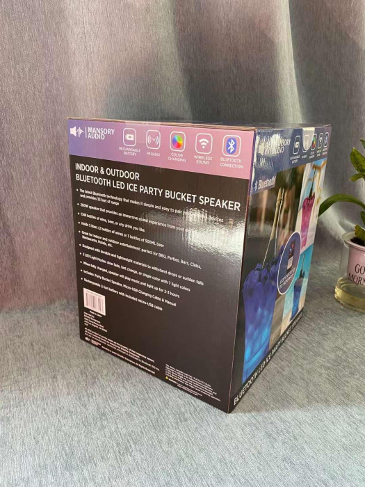 Loa Bluetooth Mansory Audio Party Bucket - làm bình đựng đá , đựng rượu được - Ảnh 4
