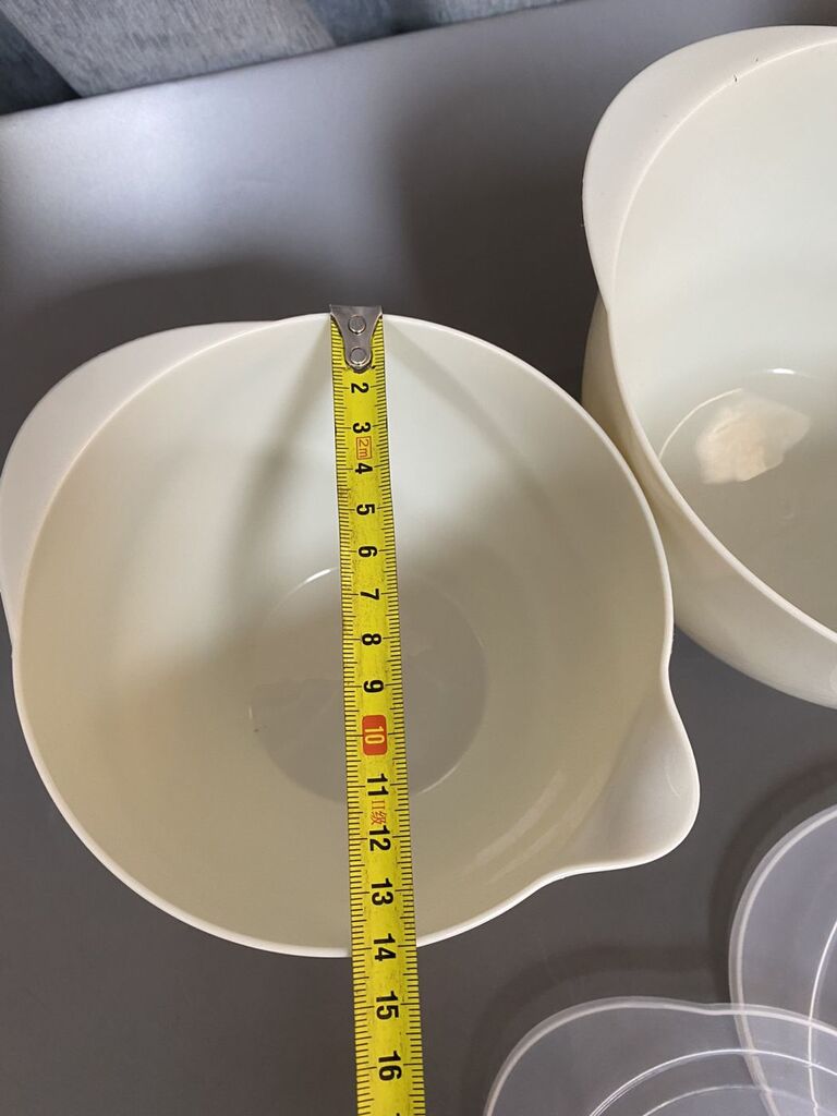 Bộ 3 Bát trộn nhựa Bokzen có nắp đậy cho nhà bếp, có thể xếp chồng lên nhau có vòi rót - Ảnh 7