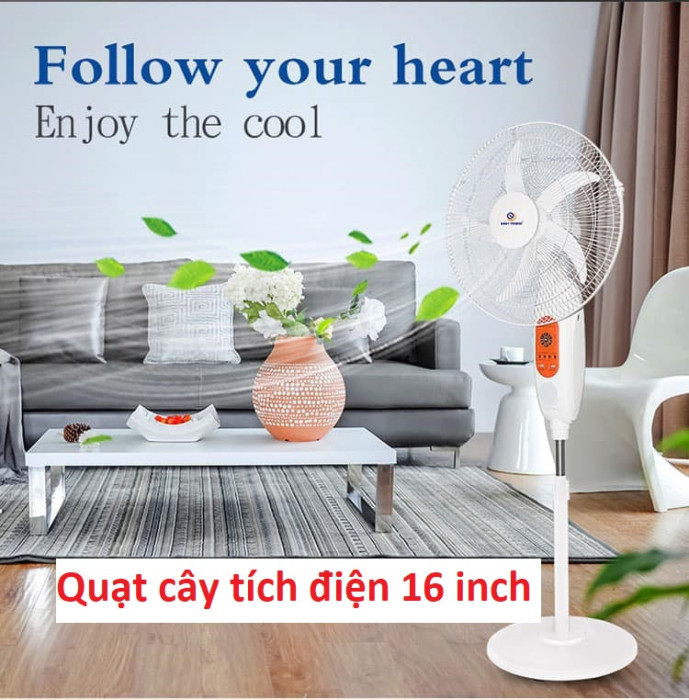 Quạt cây tích điện 16 inch chính hãng Easy Power EP-3616 (HỘP XẤU)