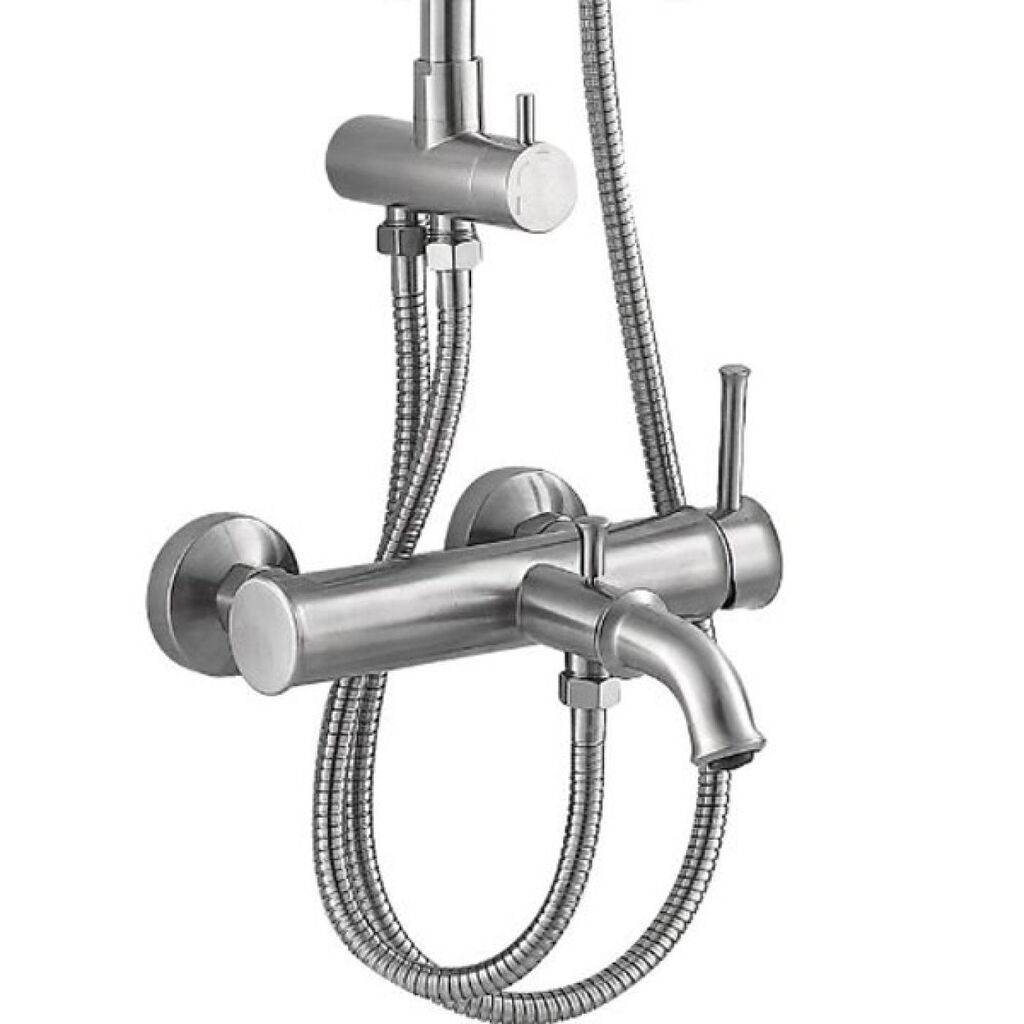 BỘ VÒI TẮM HOA SEN INOX SUPOR 251702-02-LS nóng lạnh - Ảnh 2