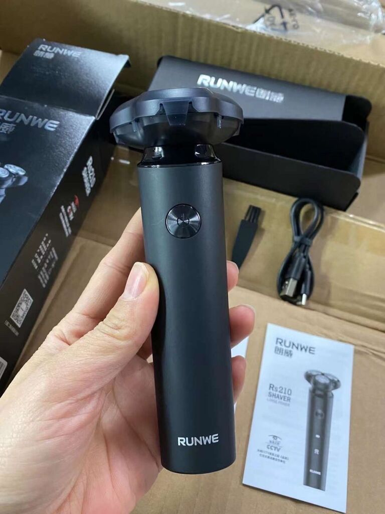Máy cạo râu 3 lưỡi hãng RUNWE RS210, sạc Type-C - Ảnh 4