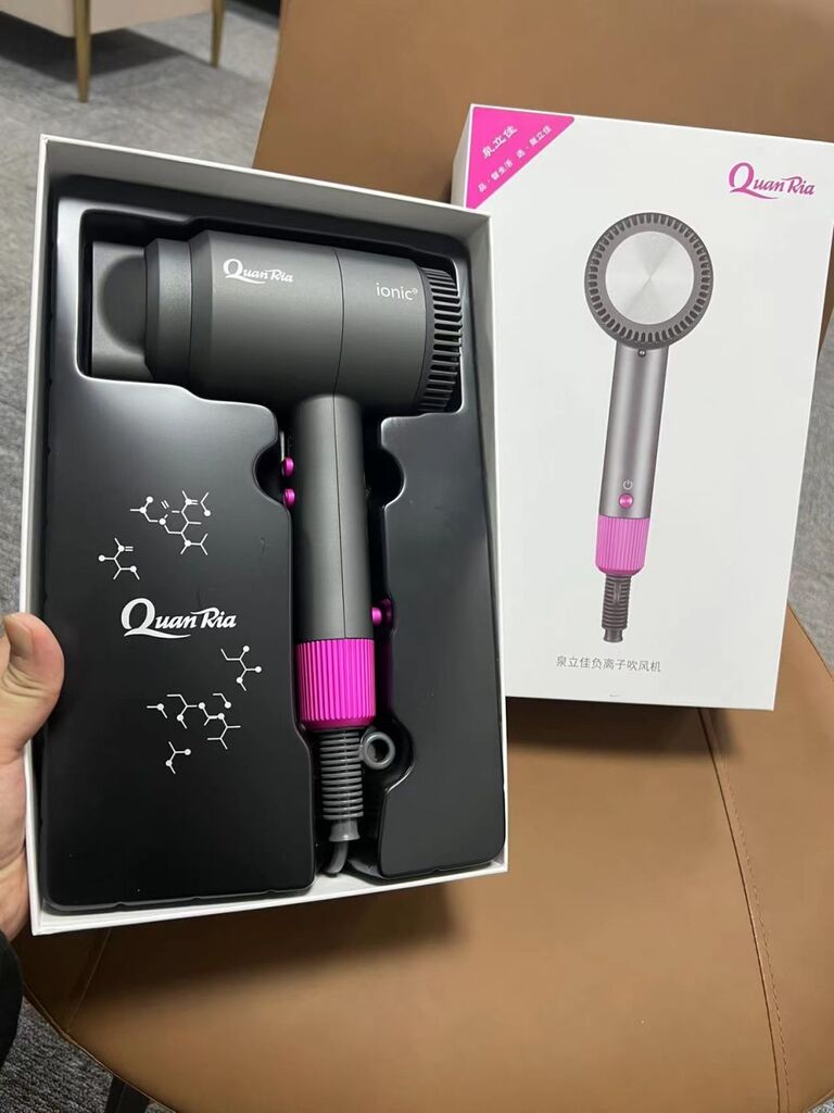 Máy sấy hãng QuanRia bổ sung ion âm 1600W, 2 chiều nóng lạnh ( vỏ dính tay, lau cồn là hết) - Ảnh 3