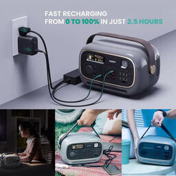Trạm sạc 82.500mAh hãng Aukey PS-RE03 P ( Đức) Power Studio 300