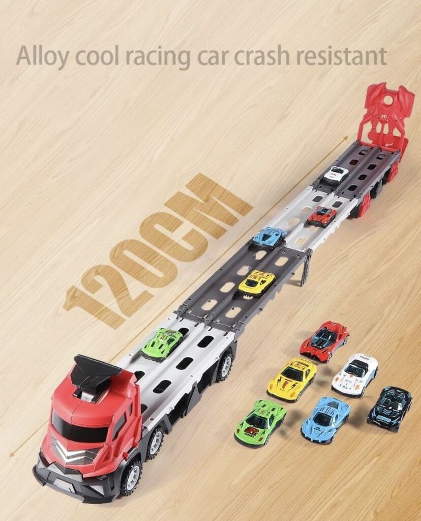 Đồ Chơi Xe Tải 3 Tầng Kèm 12 Xe Đua Nhỏ, Mô Hình đường đua (hàng Amazon) - Ảnh 2