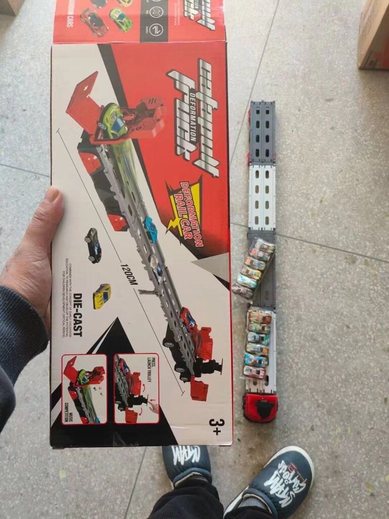 Đồ Chơi Xe Tải 3 Tầng Kèm 12 Xe Đua Nhỏ, Mô Hình đường đua (hàng Amazon) - Ảnh 5