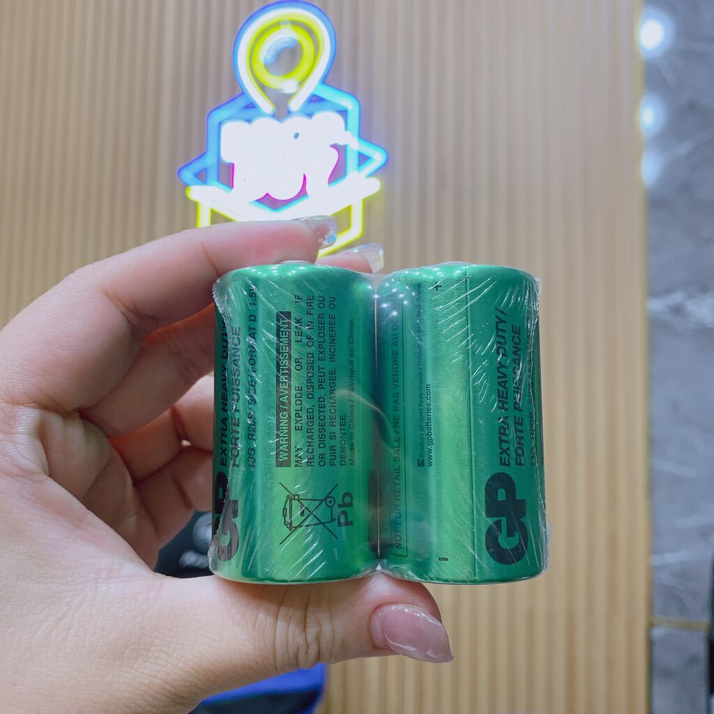 Vỉ 2 viên pin đại R20P hãng GP ( pin khô không chảy nước ) - Ảnh 2