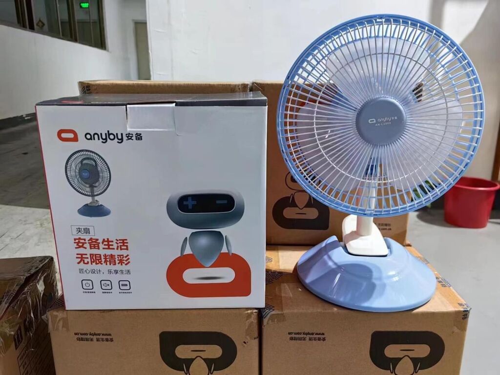 Quạt bàn tích điện Anyby L2909 , pin 4500mAh, chạy được bằng Pin dự phòng , thiết kế có thể kẹp - Ảnh 3