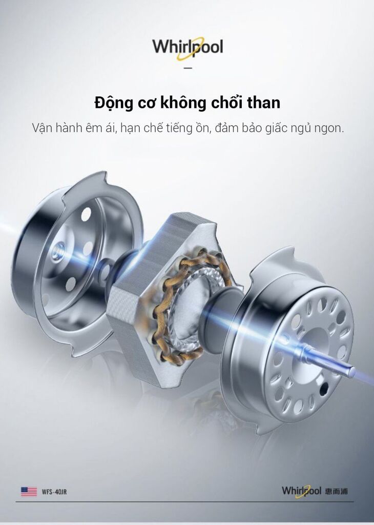 Quạt cây hãng Whirlpool (Mỹ) ,siêu mạnh , ko điều khiển - không chổi than  - Ảnh 4