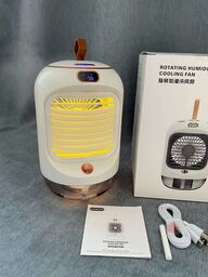 Quạt tích điện để bàn phun sương RD22 , có màn hình , xoay 90 độ, đèn ngủ