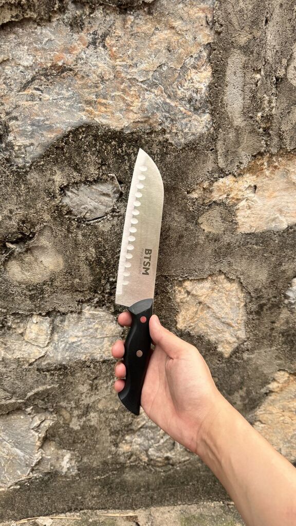 Bộ dao làm bếp 7 món hãng BTSM , có dao chặt , đế cắm dao bằng Gỗ - Ảnh 5