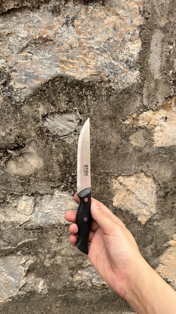 Bộ dao làm bếp 7 món hãng BTSM , có dao chặt , đế cắm dao bằng Gỗ - Ảnh 6