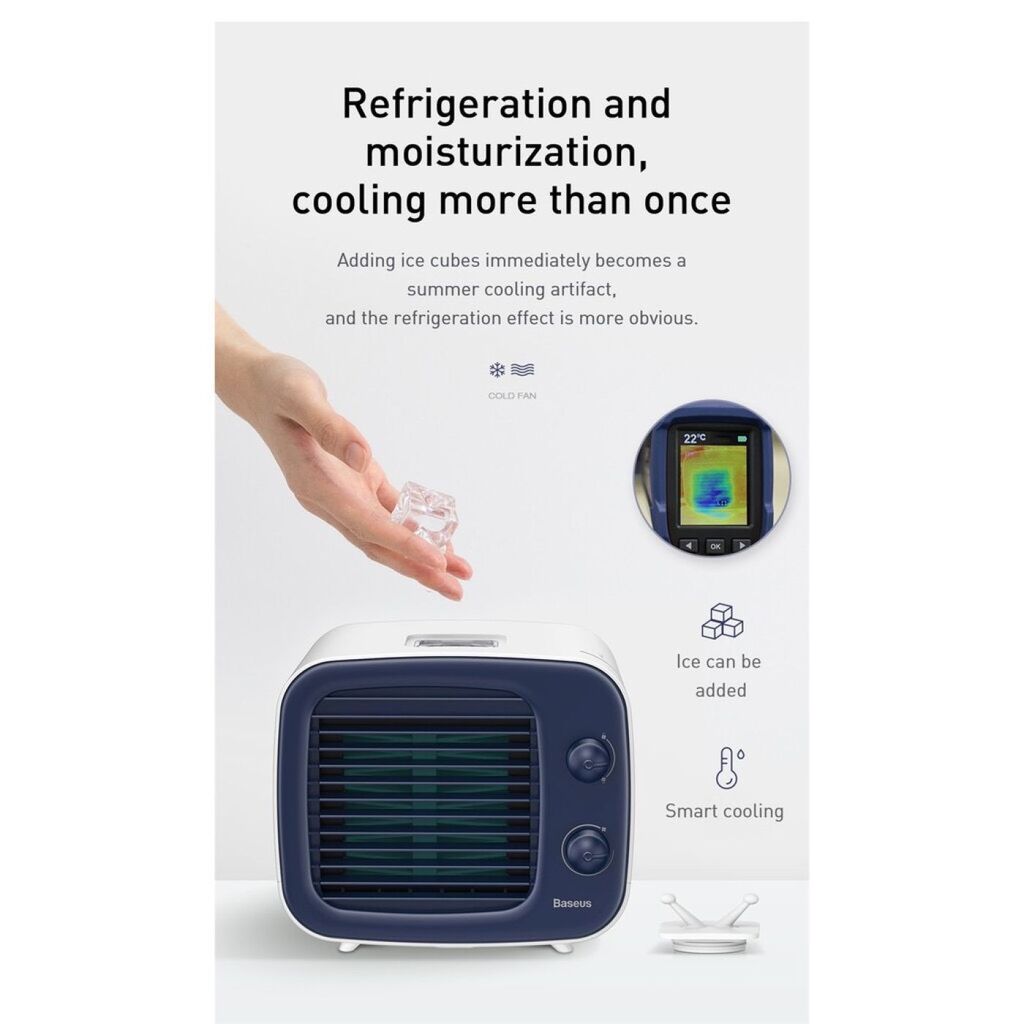 Quạt điều hoà hơi nước mini chính hãng Baseus để bàn, nhỏ gọn - Ảnh 6
