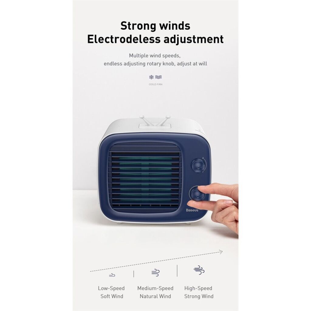 Quạt điều hoà hơi nước mini chính hãng Baseus để bàn, nhỏ gọn - Ảnh 7